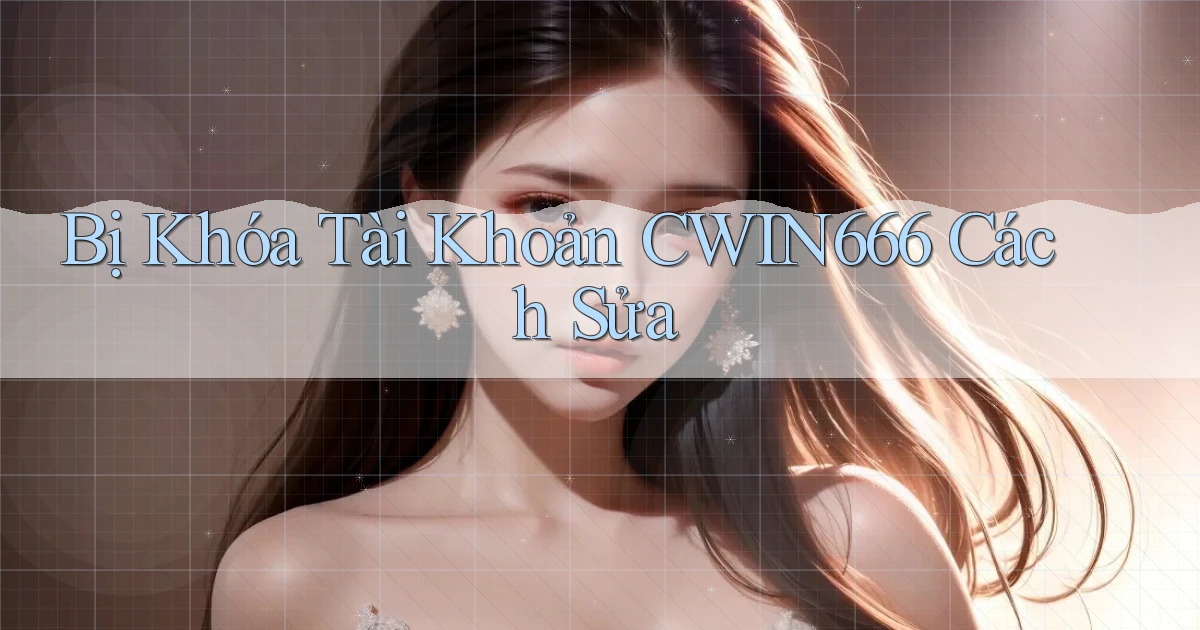 bị khóa tài khoản cwin666 cách sửa