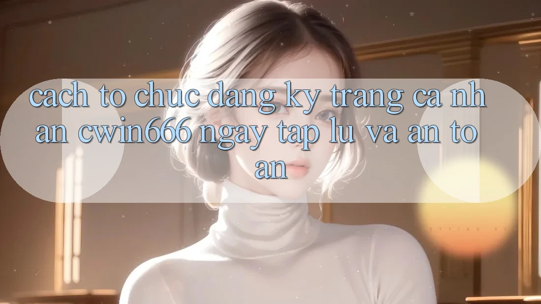 Cách tổ chức Đăng ký Trang cá nhân Cwin666 Ngay tắp lự và An Toàn