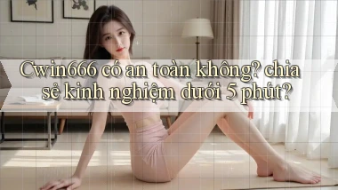 Cwin666 có an toàn không chia sẻ kinh nghiệm dưới 5 phút