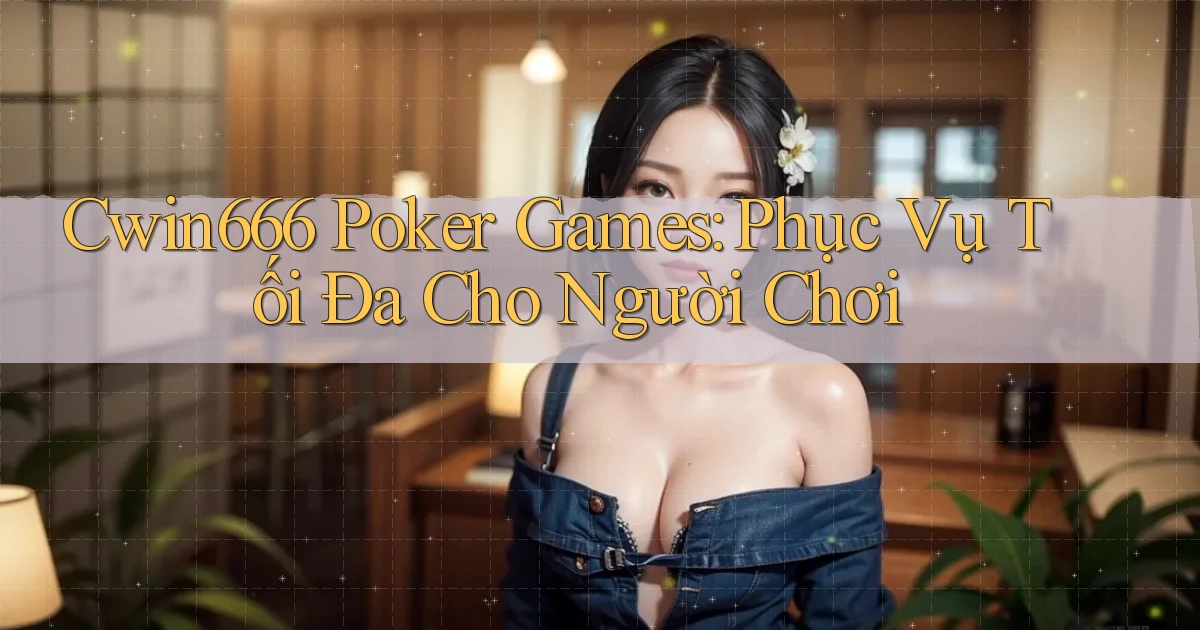 cwin666  poker games phục vụ tối đa cho người chơi