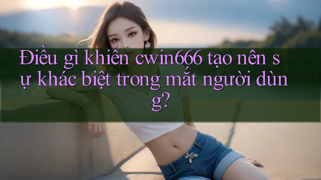 Điều gì khiến cwin666 tạo nên sự khác biệt trong mắt người dùng?