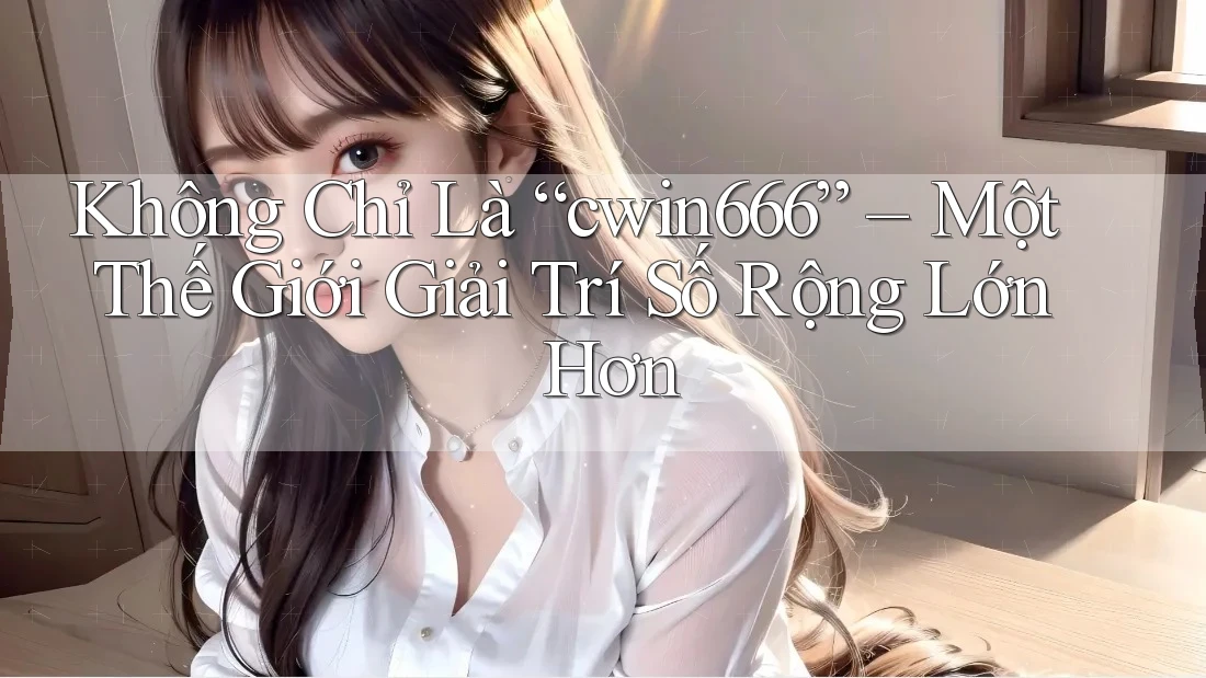 Không Chỉ Là “cwin666” – Một Thế Giới Giải Trí Số Rộng Lớn Hơn