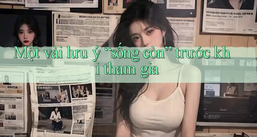 Một vài lưu ý “sống còn” trước khi tham gia