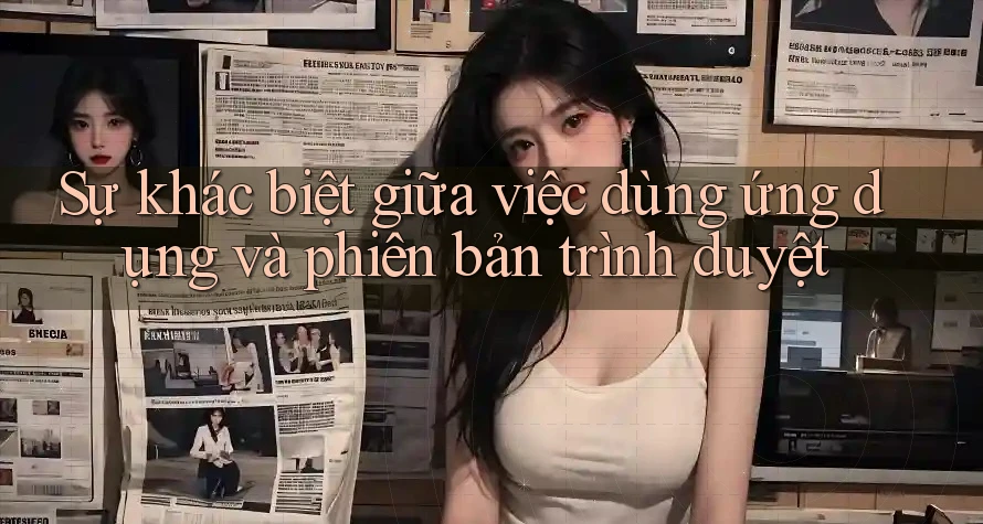 Sự khác biệt giữa việc dùng ứng dụng và phiên bản trình duyệt Sự khác biệt giữa việc dùng ứng dụng và phiên bản trình duyệt