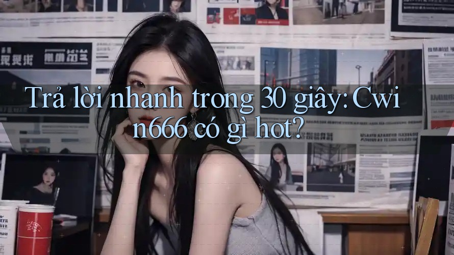 Trả lời nhanh trong 30 giây: Cwin666 có gì hot? Trả lời nhanh trong 30 giây: Cwin666 có gì hot?